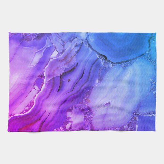 Exotic Purple Marble  Kitchen Towel (Horizontal)