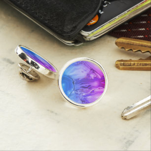 Exotic Purple Marble Lapel Pin