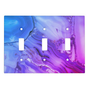 Exotic Purple Marble Light Switch Cover