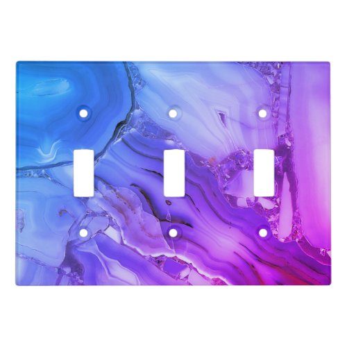 Exotic Purple Marble  Light Switch Cover