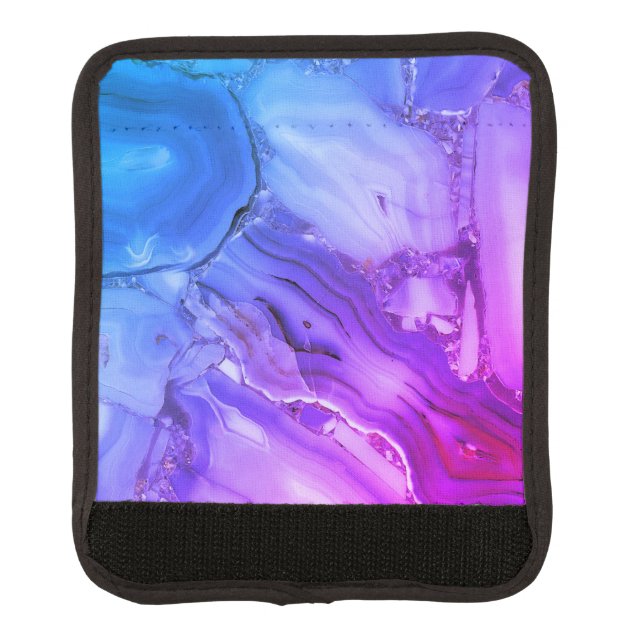 Exotic Purple Marble  Luggage Handle Wrap (Front)