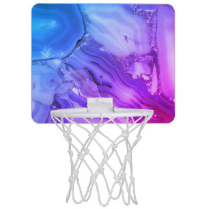 Exotic Purple Marble Mini Basketball Hoop