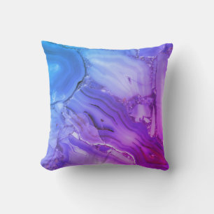 Exotic Purple Marble Outdoor Pillow