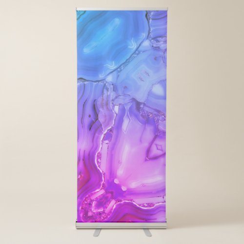 Exotic Purple Marble  Retractable Banner