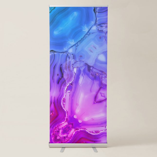 Exotic Purple Marble  Retractable Banner (Front)