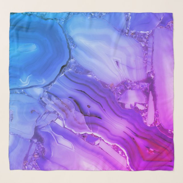 Exotic Purple Marble  Scarf (Front)