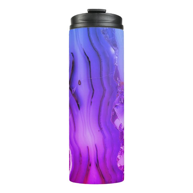 Exotic Purple Marble  Thermal Tumbler (Front)