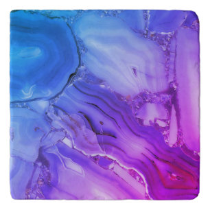 Exotic Purple Marble Trivet