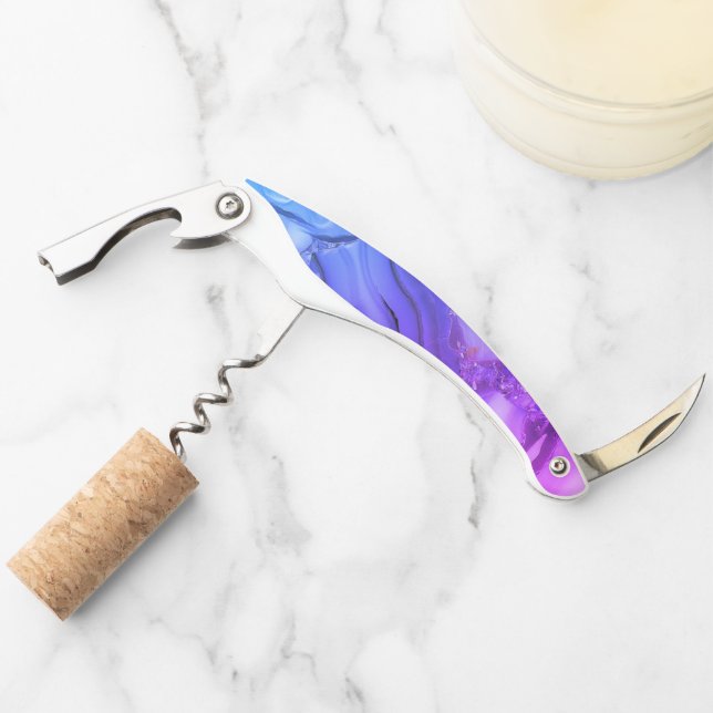 Exotic Purple Marble  Waiter's Corkscrew (Front)