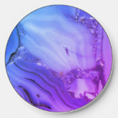 Exotic Purple Marble Wireless Charger (Front)