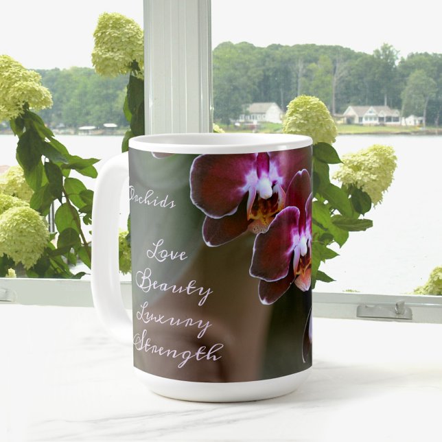 Exotic Purple Orchid Flowers Photographic Coffee Mug (Creator Uploaded)