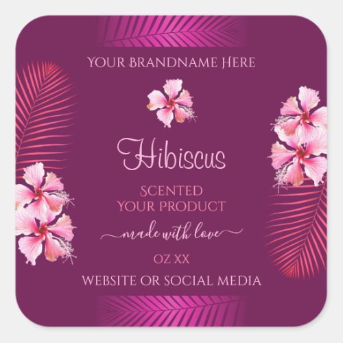 Exotic Purple Product Labels Pink Hawaii Flowers