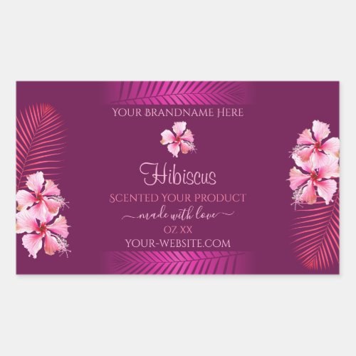 Exotic Purple Product Labels Pink Hawaii Flowers
