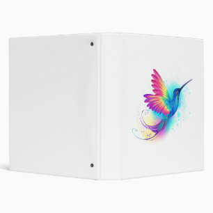 Exotic Rainbow Hummingbird 3 Ring Binder