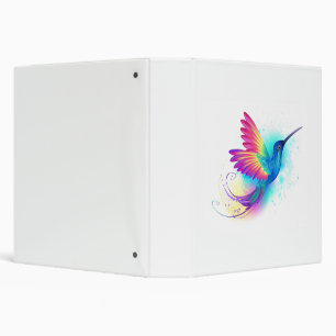 Exotic Rainbow Hummingbird 3 Ring Binder