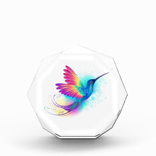Exotic Rainbow Hummingbird Acrylic Award