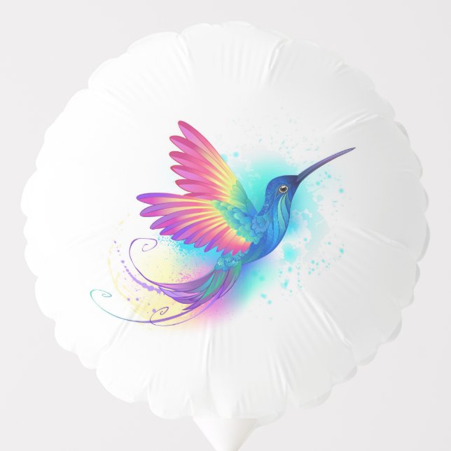Exotic Rainbow Hummingbird Balloon (Front)