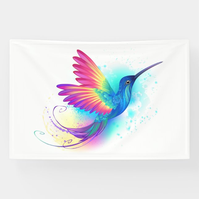 Exotic Rainbow Hummingbird Banner (Horizontal)