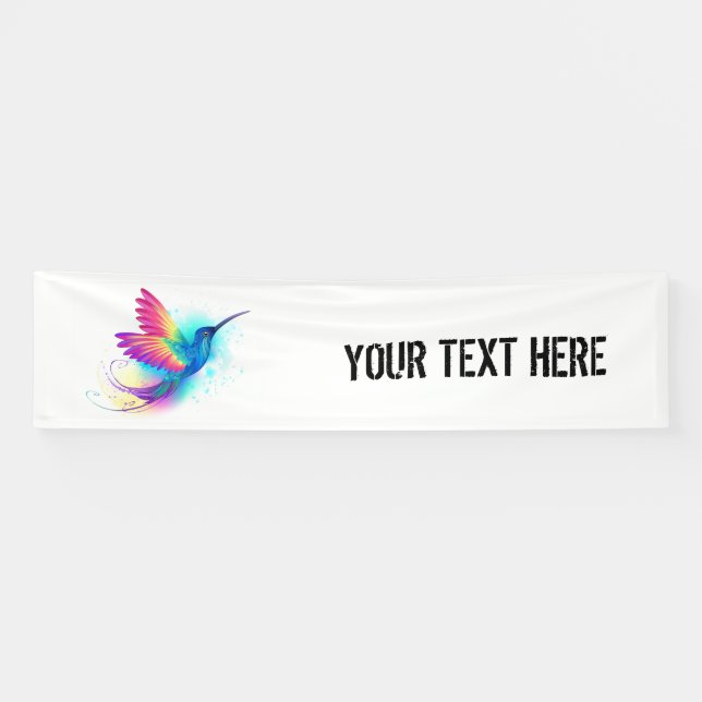 Exotic Rainbow Hummingbird Banner (Horizontal)