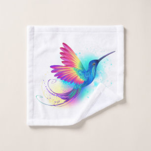 Exotic Rainbow Hummingbird Bath Towel Set