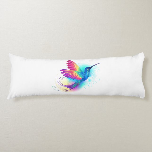 Exotic Rainbow Hummingbird Body Pillow (Front)