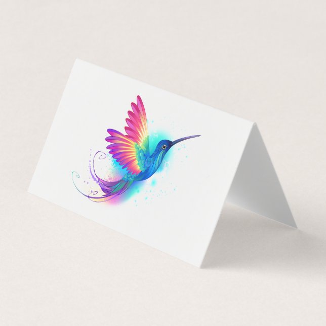 Exotic Rainbow Hummingbird Business Card (Front)