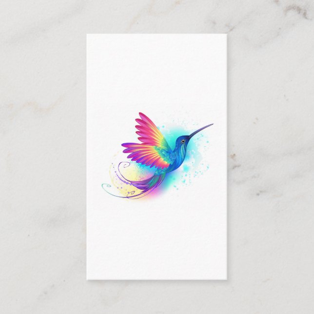 Exotic Rainbow Hummingbird Business Card (Front)