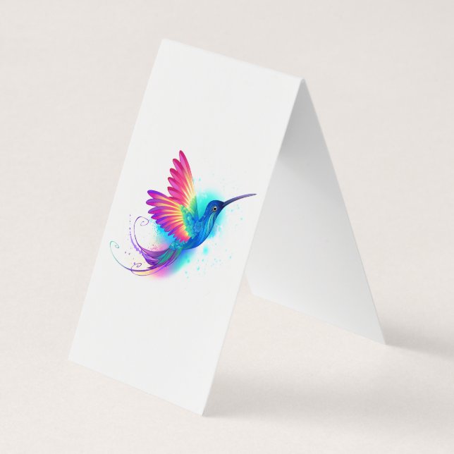 Exotic Rainbow Hummingbird Business Card (Back)