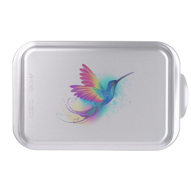 Exotic Rainbow Hummingbird Cake Pan (Front)