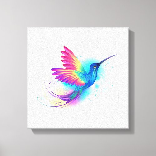 Exotic Rainbow Hummingbird Canvas Print