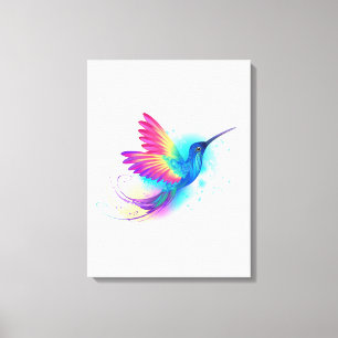Exotic Rainbow Hummingbird Canvas Print