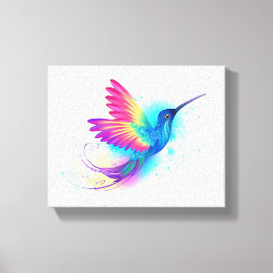 Exotic Rainbow Hummingbird Canvas Print