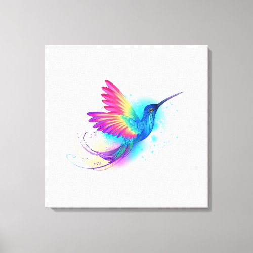 Exotic Rainbow Hummingbird Canvas Print