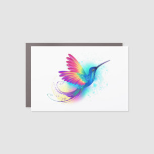 Exotic Rainbow Hummingbird Car Magnet
