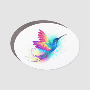Exotic Rainbow Hummingbird Car Magnet