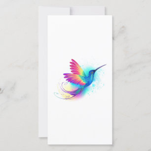 Exotic Rainbow Hummingbird Card