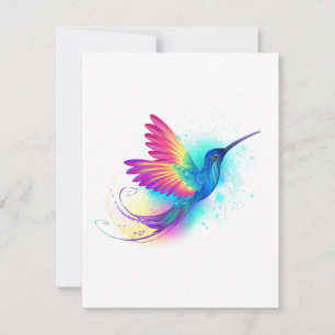 Exotic Rainbow Hummingbird Card