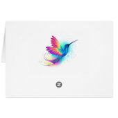 Exotic Rainbow Hummingbird Cards (Back Horizontal)