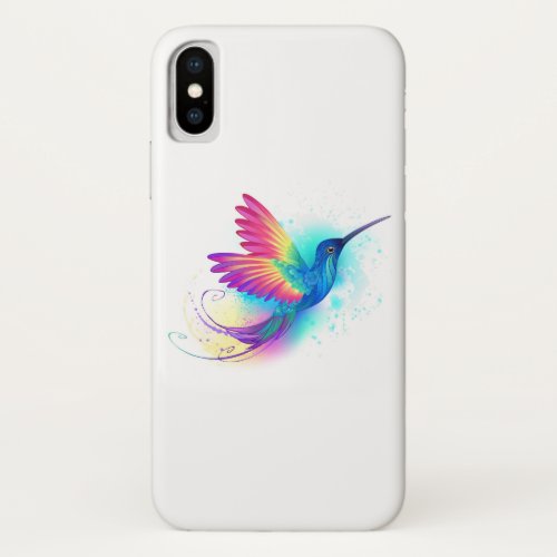 Exotic Rainbow Hummingbird iPhone X Case