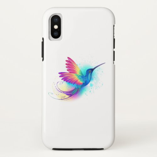 Exotic Rainbow Hummingbird iPhone X Case