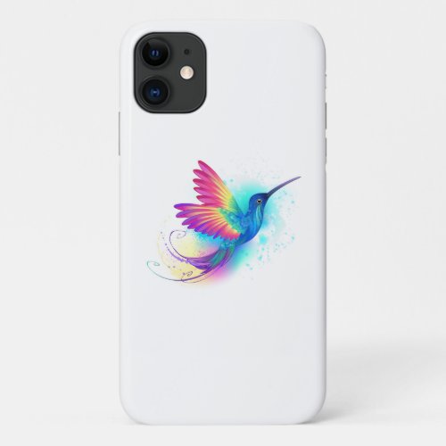 Exotic Rainbow Hummingbird iPhone 11 Case