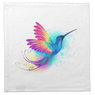 Exotic Rainbow Hummingbird Cloth Napkin