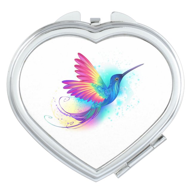 Exotic Rainbow Hummingbird Compact Mirror (Front)
