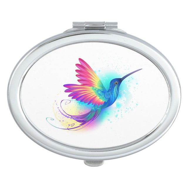 Exotic Rainbow Hummingbird Compact Mirror (Front)