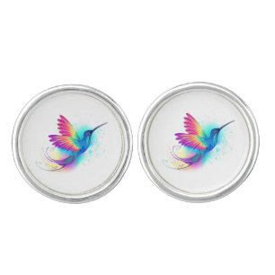 Exotic Rainbow Hummingbird Cufflinks