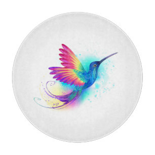 Exotic Rainbow Hummingbird Cutting Board