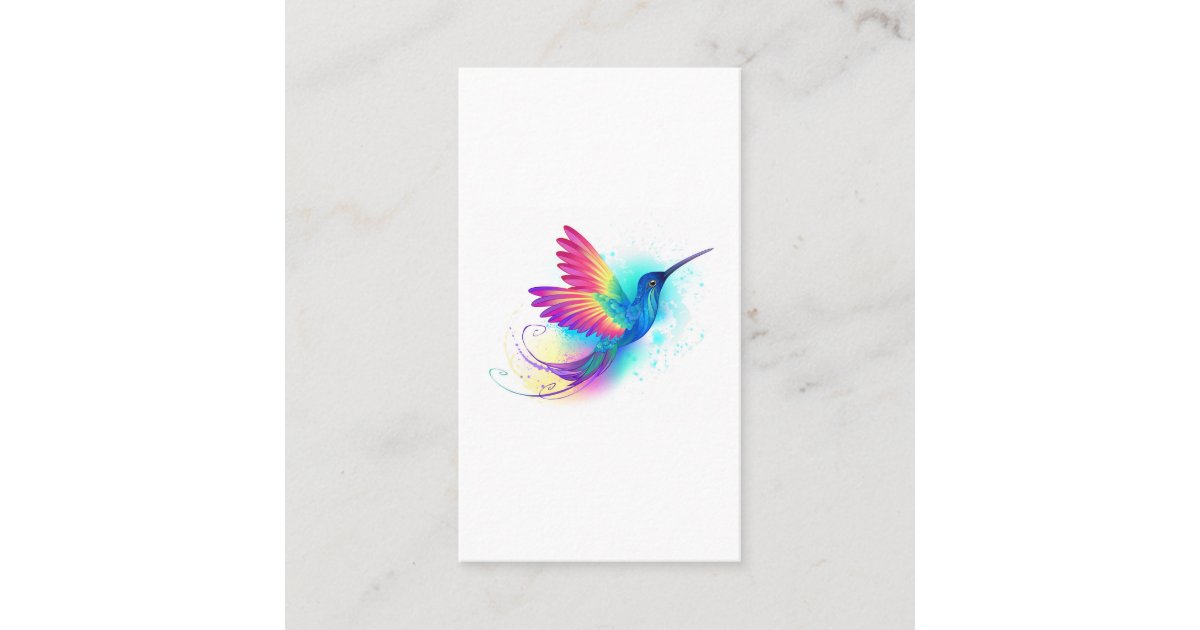 Exotic Rainbow Hummingbird Discount Card Zazzle