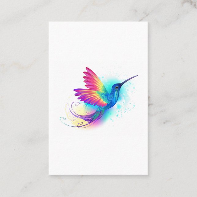 Exotic Rainbow Hummingbird Discount Card (Front)