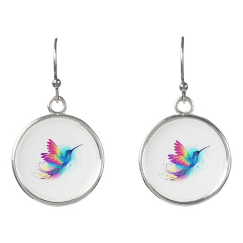 Exotic Rainbow Hummingbird Earrings