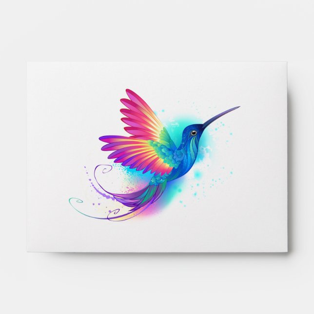 Exotic Rainbow Hummingbird Envelope (Front)